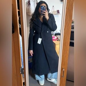 WOOL BLEND DOUBLE BREASTED COAT ZW COLLECTION. brand new never worn with tags.